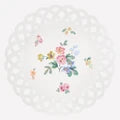 platos grandes de papel con diseño floral y orilla tejida 8 pz.
