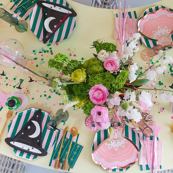 pink and green signature cabana stripe guest towels