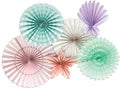 abanicos de papel bajo el mar 6 pz.