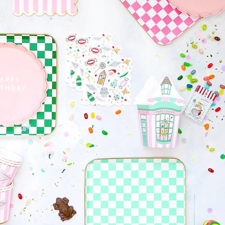 SERVILLETAS CHICAS CON ESTAMPADO PEQUEÑO DE HARRY POTTER HONEYDUKES 24pz.