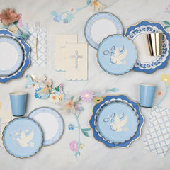 plato postre dove sky blue 8 pz.