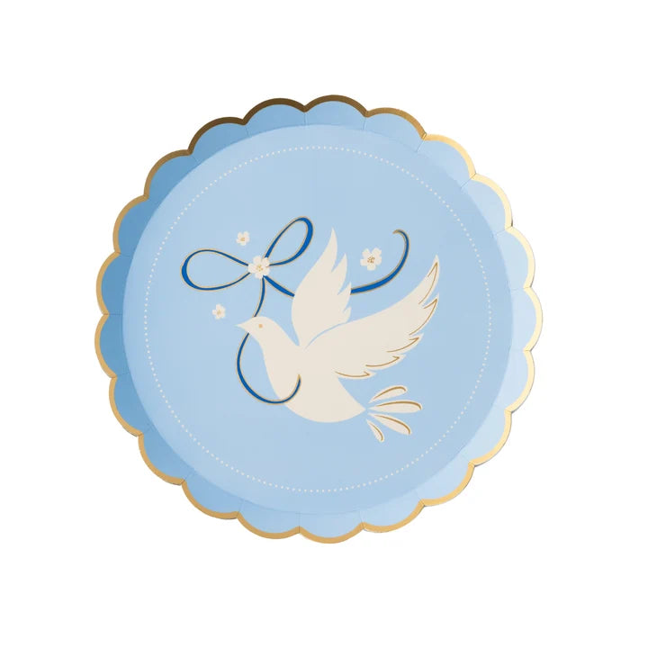 plato postre dove sky blue 8 pz.