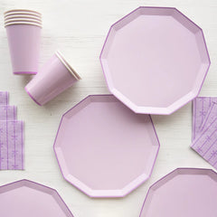 platos dinner lilac con orilla lila 8 pz.