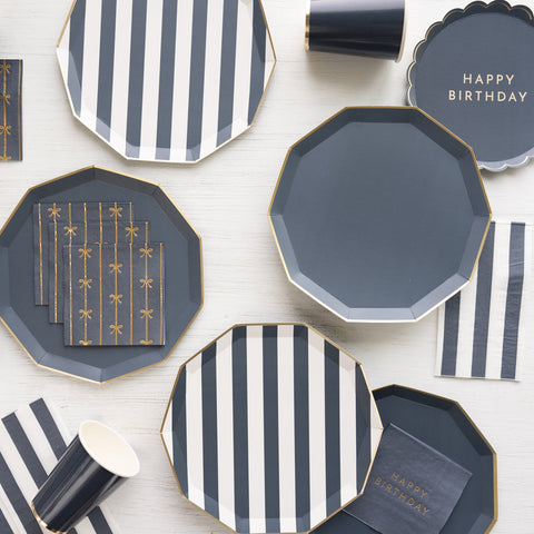 Midnight Blue Cabana Vasos