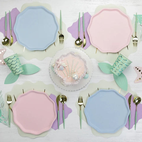 plato dinner ecologico azul cielo 8 pz.