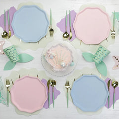 plato dinner ecologico azul cielo 8 pz.