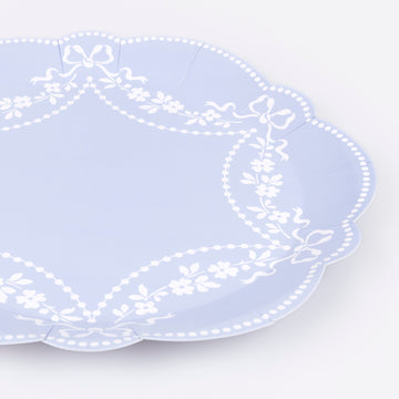 plato dinner rococo azul 8 pz.