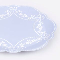 plato dinner rococo azul 8 pz.