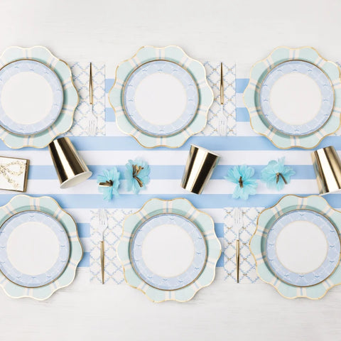 PLATOS LLANOS REGENCY STRIPE DE MENTA FRESCA 8 pz.