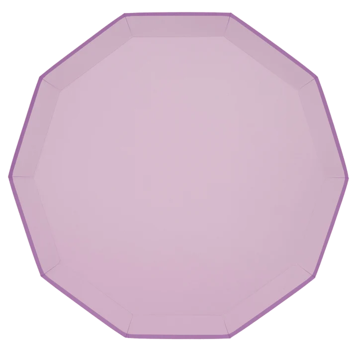 platos dinner lilac con orilla lila 8 pz.