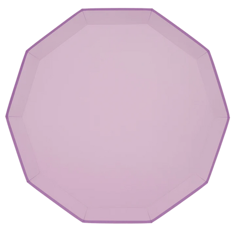 platos dinner lilac con orilla lila 8 pz.