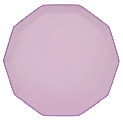 platos dinner lilac con orilla lila 8 pz.