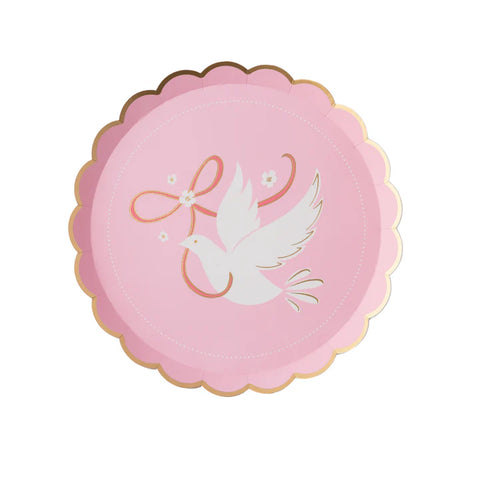 plato postre dove petal pink 8 pz.
