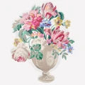 plato rococo base floral 8 pz.