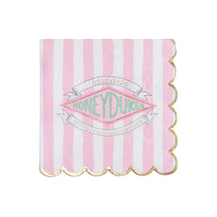 SERVILLETAS GRANDES DE RAYAS ROSAS DE HARRY POTTER HONEYDUKES 24pz.
