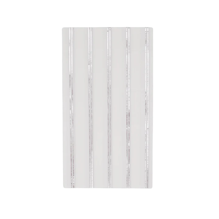 servilleta largas lineas plata 20 pz.