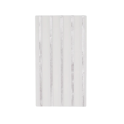 servilleta largas lineas plata 20 pz.