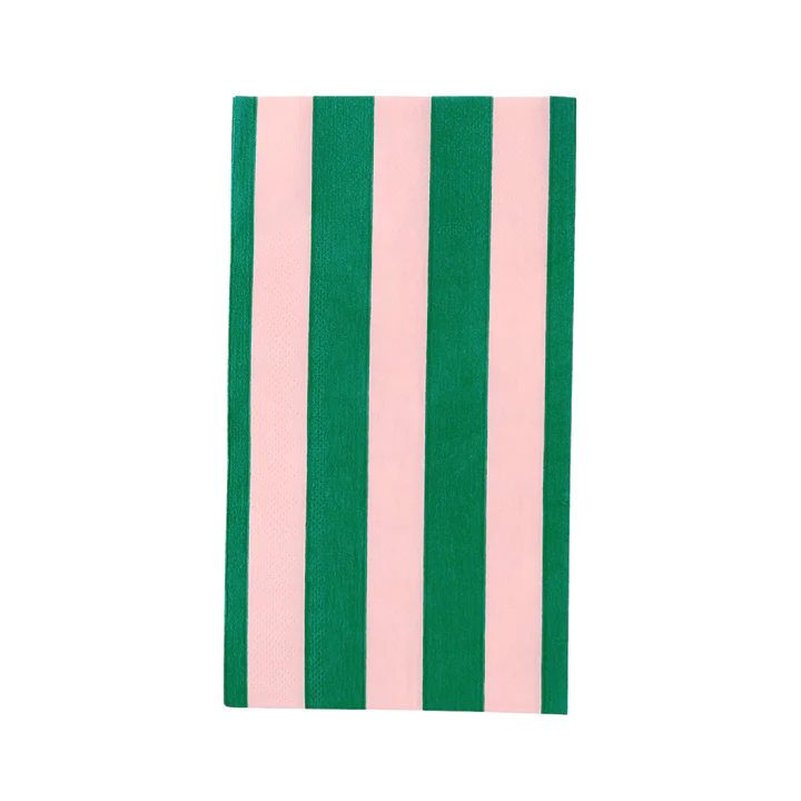 pink and green signature cabana stripe guest towels