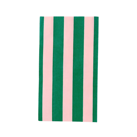pink and green signature cabana stripe guest towels