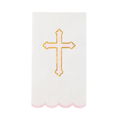 servilletas blancas largas pink cross 20pz.