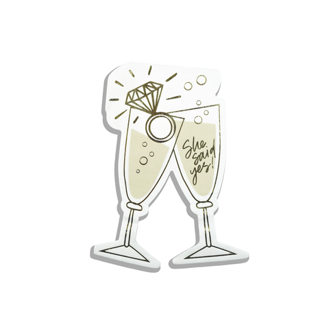 Servilletas Copas Champagne She said Yes!