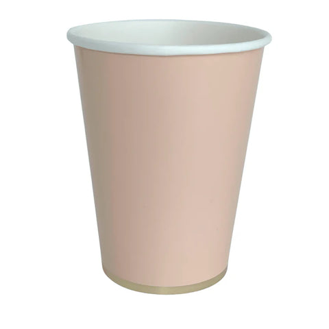 vaso swet peach con orilla dorada 8 pz.
