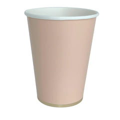 vaso swet peach con orilla dorada 8 pz.